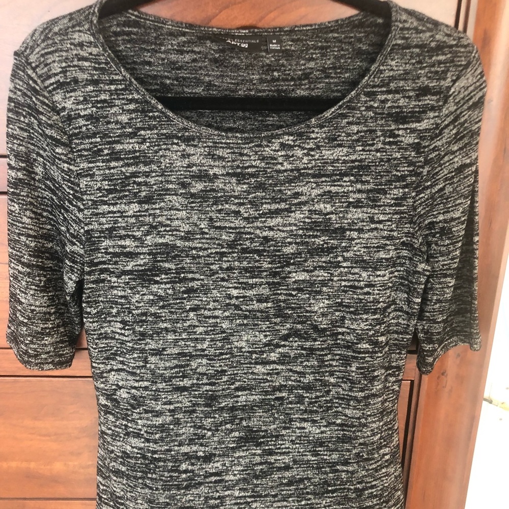 Apt 9 Grey marled pattern top - MED